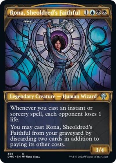 Rona Sheoldreds Faithful Textured Foil Dominaria United Magic card
