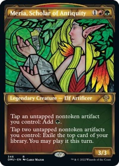 Meria Scholar of Antiquity Textured Foil Dominaria United Magic card