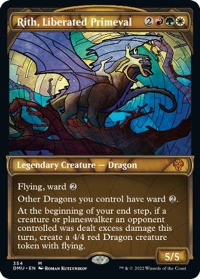 Rith Liberated Primeval Textured Foil Dominaria United Magic card