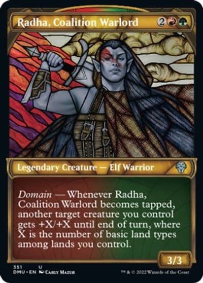 Radha Coalition Warlord Textured Foil Dominaria United Magic card