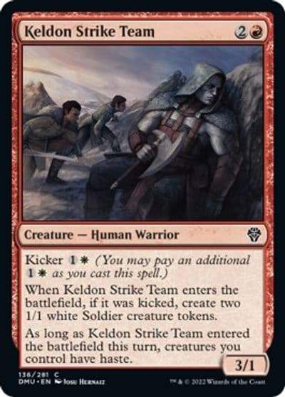 Keldon Strike Team Dominaria United Magic card