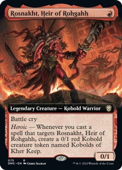 Rosnakht Heir of Rohgahh Extended Art Commander: Dominaria United Magic card