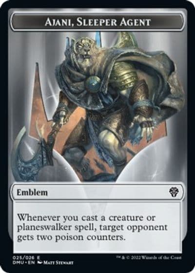 Emblem Ajani Sleeper Agent Dominaria United Magic card