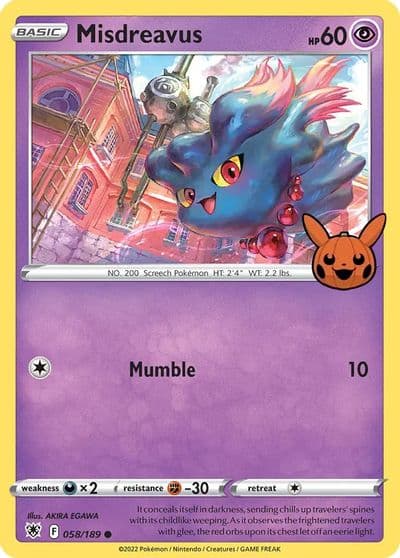 Misdreavus Trick or Trade BOOster Bundle Pokemon card