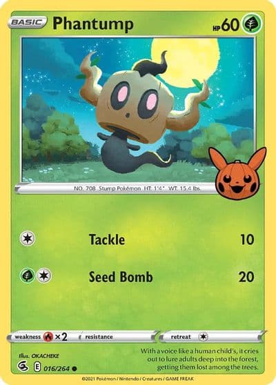 Phantump Trick or Trade BOOster Bundle Pokemon card