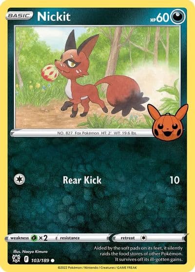 Nickit Trick or Trade BOOster Bundle Pokemon card