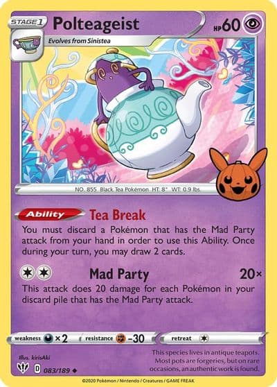 Polteageist Trick or Trade BOOster Bundle Pokemon card