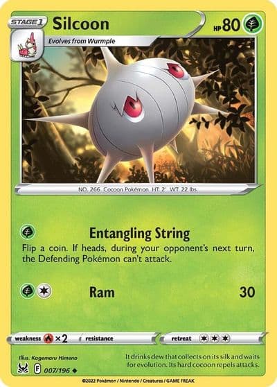 Silcoon SWSH11: Lost Origin Pokemon card