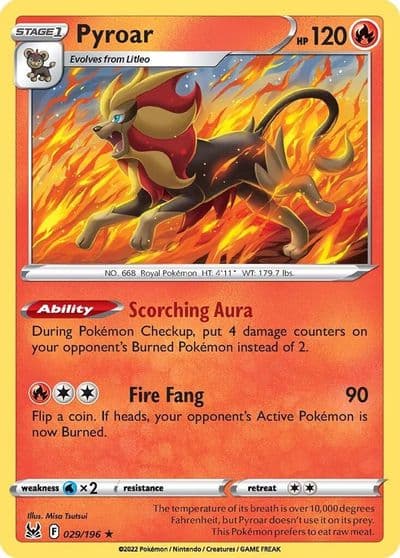Pyroar SWSH11: Lost Origin Pokemon card