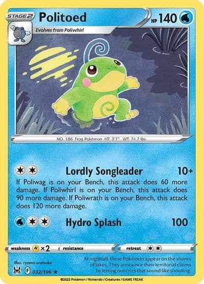 Politoed SWSH11: Lost Origin Pokemon card