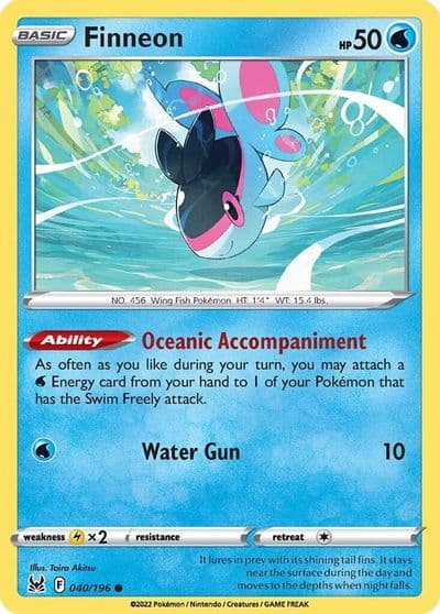 Finneon SWSH11: Lost Origin Pokemon card
