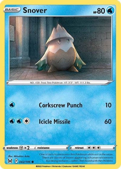 Snover SWSH11: Lost Origin Pokemon card