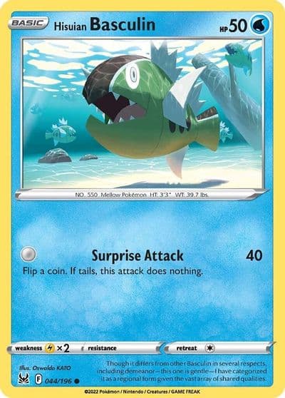 Hisuian Basculin SWSH11: Lost Origin Pokemon card