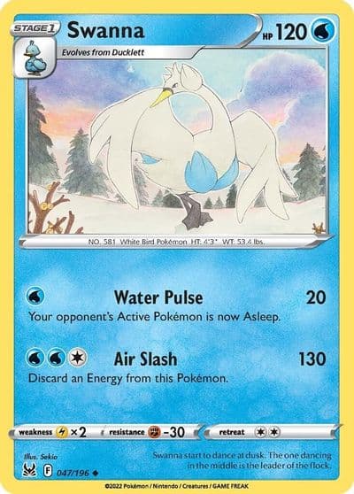 Swanna SWSH11: Lost Origin Pokemon card