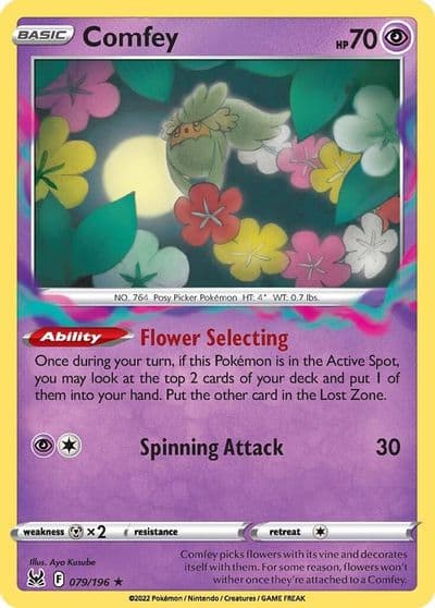 Comfey SWSH11: Lost Origin Pokemon card