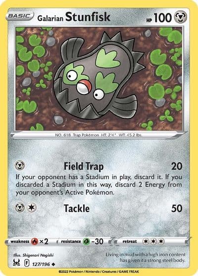 Galarian Stunfisk SWSH11: Lost Origin Pokemon card