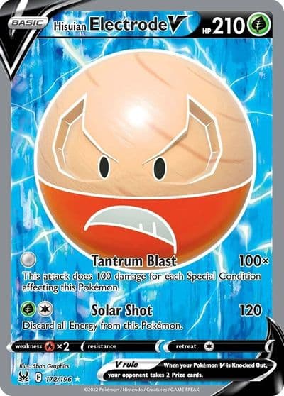 Hisuian Electrode V (Full Art) SWSH11: Lost Origin Pokemon card