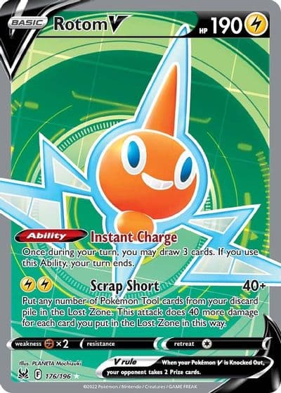 Rotom V (Full Art) SWSH11: Lost Origin Pokemon card