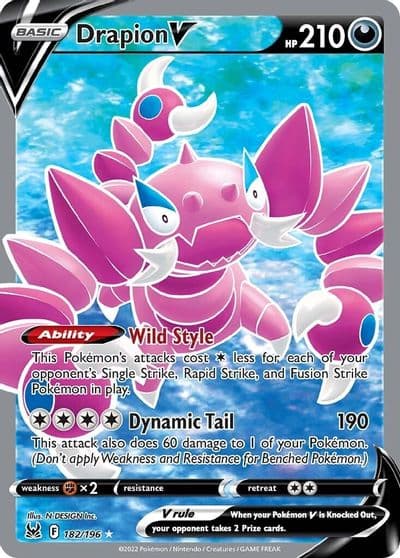 Drapion V (Full Art) SWSH11: Lost Origin Pokemon card