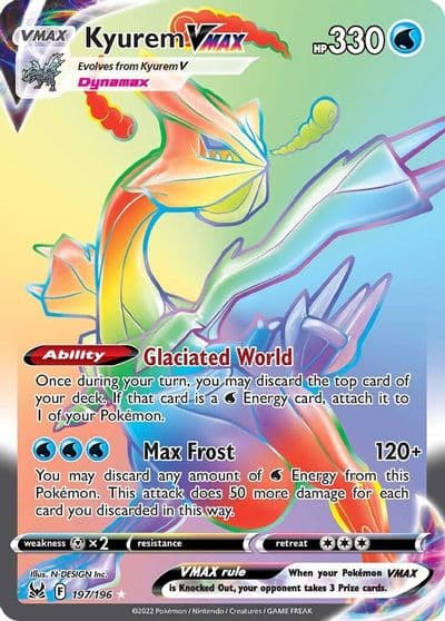 Kyurem VMAX (Secret) SWSH11: Lost Origin Pokemon card