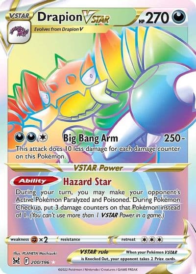 Drapion VSTAR (Secret) SWSH11: Lost Origin Pokemon card