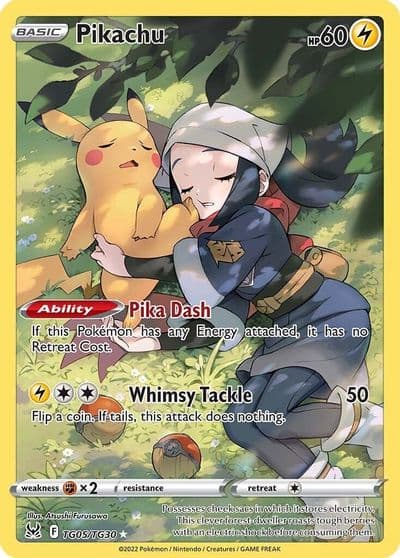 Pikachu SWSH11: Lost Origin Trainer Gallery Pokemon card