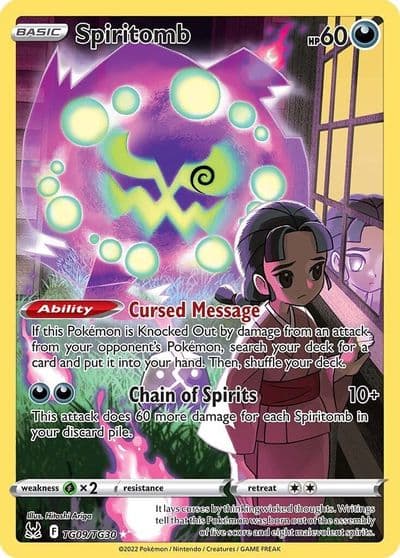 Spiritomb SWSH11: Lost Origin Trainer Gallery Pokemon card