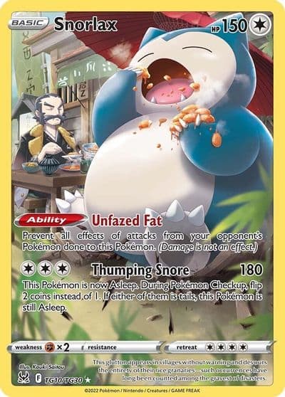 Snorlax SWSH11: Lost Origin Trainer Gallery Pokemon card
