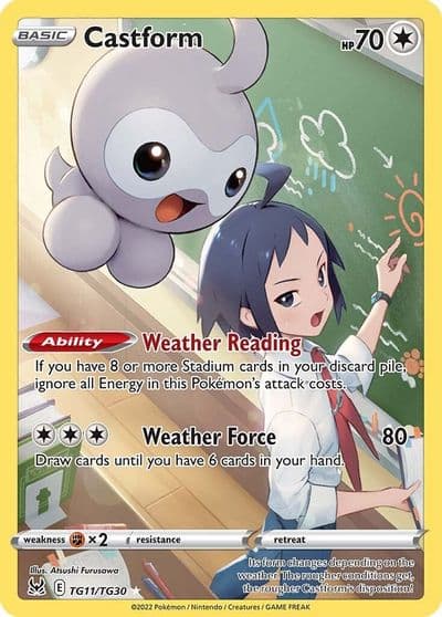 Castform SWSH11: Lost Origin Trainer Gallery Pokemon card