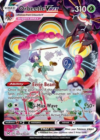 Orbeetle VMAX SWSH11: Lost Origin Trainer Gallery Pokemon card