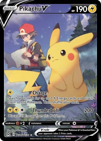 Pikachu V SWSH11: Lost Origin Trainer Gallery Pokemon card