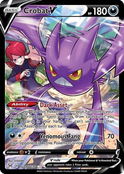 Crobat V SWSH11: Lost Origin Trainer Gallery Pokemon card