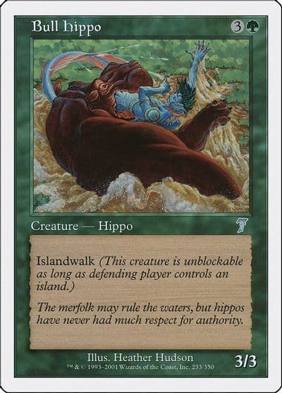 Bull Hippo 7th Edition Magic card