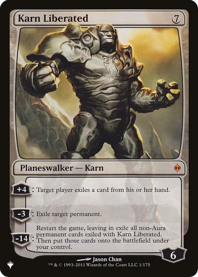 Karn Liberated The List Reprints Magic card