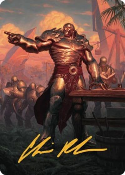 Karn Living Legacy Art Card 1 81 Gold Stamped Signature Art Series: Dominaria United Magic card