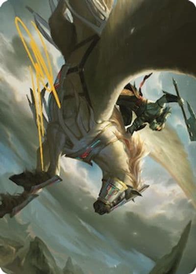 Cleaving Skyrider Art Card Gold Stamped Signature Art Series: Dominaria United Magic card
