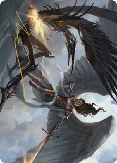 Destroy Evil Art Card Gold Stamped Signature Art Series: Dominaria United Magic card