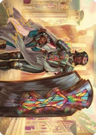 Guardian of New Benalia Art Card Gold Stamped Signature Art Series: Dominaria United Magic card