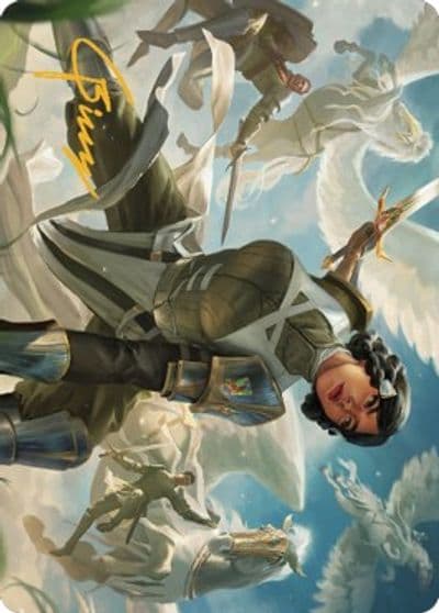 Resolute Reinforcements Art Card Gold Stamped Signature Art Series: Dominaria United Magic card