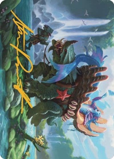 Vodalian Mindsinger Art Card Gold Stamped Signature Art Series: Dominaria United Magic card