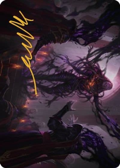 Braids Arisen Nightmare Art Card 23 81 Gold Stamped Signature Art Series: Dominaria United Magic card