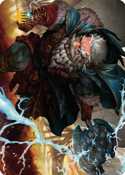 Electrostatic Infantry Art Card Gold Stamped Signature Art Series: Dominaria United Magic card