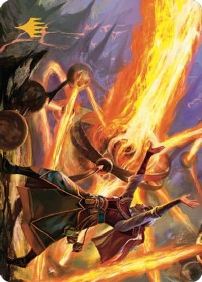 Ghitu Amplifier Art Card Gold Stamped Signature Art Series: Dominaria United Magic card