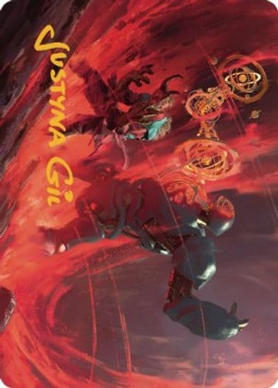 Twinferno Art Card Gold Stamped Signature Art Series: Dominaria United Magic card