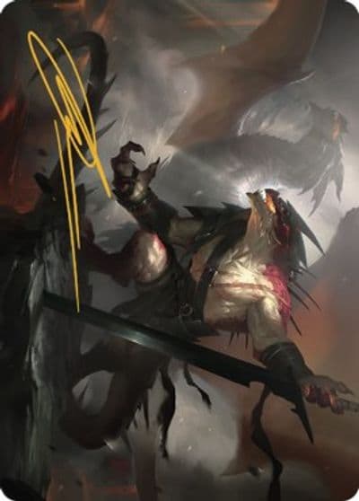 Rivaz of the Claw Art Card Gold Stamped Signature Art Series: Dominaria United Magic card