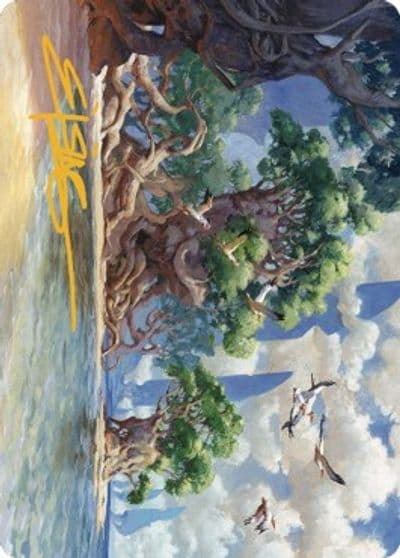 Yavimaya Coast Art Card Gold Stamped Signature Art Series: Dominaria United Magic card