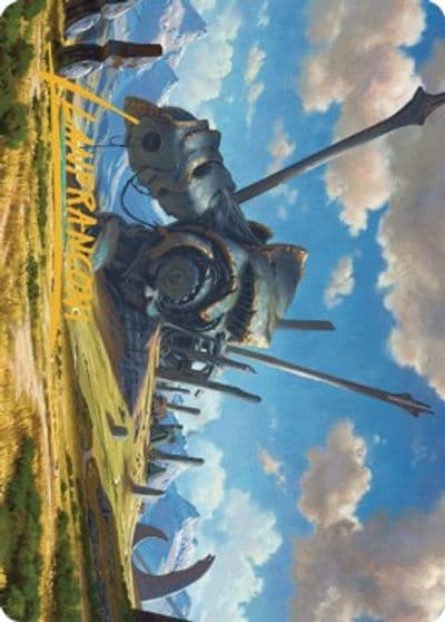 Plains Art Card 62 81 Gold Stamped Signature Art Series: Dominaria United Magic card