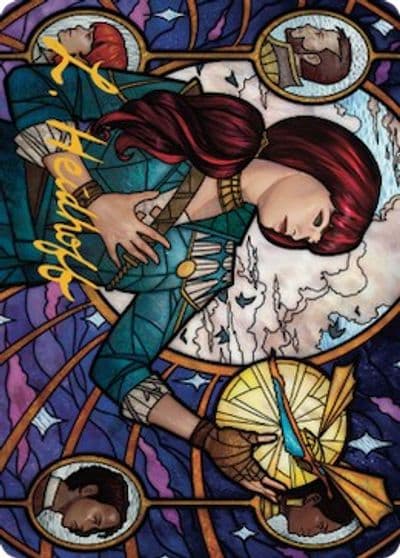 Jhoira Ageless Innovator Art Card Gold Stamped Signature Art Series: Dominaria United Magic card