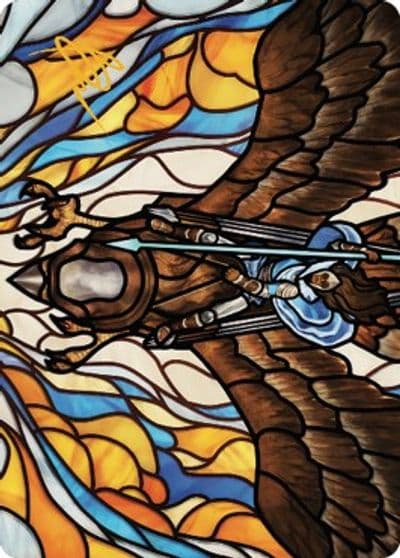 Tura Kennerud Skyknight Art Card Gold Stamped Signature Art Series: Dominaria United Magic card