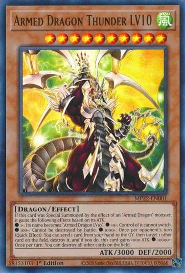 Armed Dragon Thunder LV10 2022 Tin of the Pharaoh's Gods Yu-Gi-Oh! card